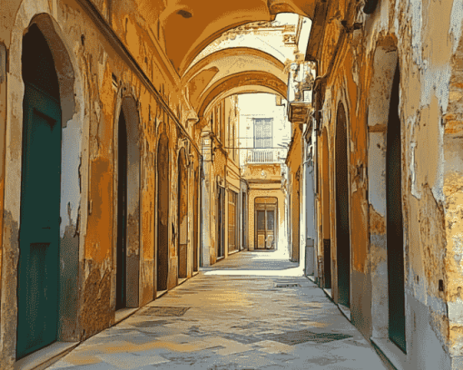 Italy Alleys in Mazara del Vallo Diamond Painting