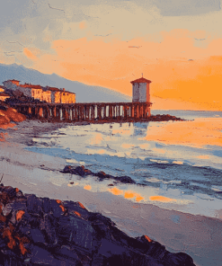 Italy Seascapes Sunset Diamond Painting