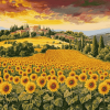 Italy Sunflower Landscapes Diamond Painting