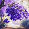 Jacaranda Trees Diamond Painting