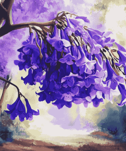 Jacaranda Trees Diamond Painting