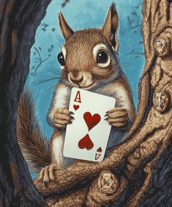 Jack of Diamonds Squirrel Diamond Painting