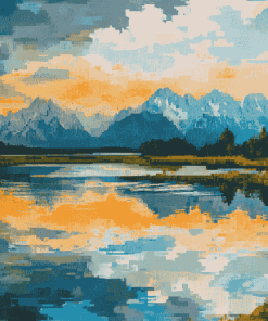 Jackson Lake Scenic Beauty Diamond Painting