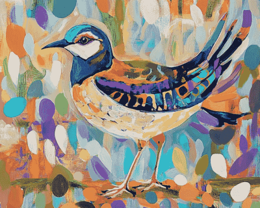 Jeanette Vertentes Abstract Birds Diamond Painting