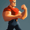 Johnny Bravo Cartoon Diamond Painting