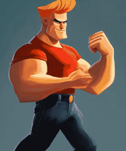 Johnny Bravo Cartoon Diamond Painting