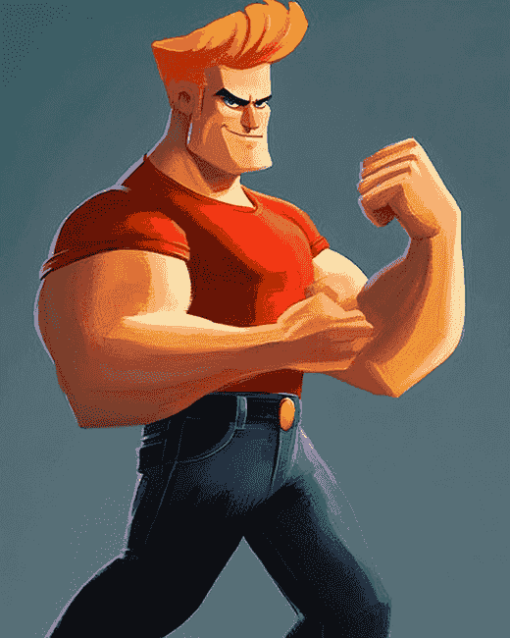 Johnny Bravo Cartoon Diamond Painting