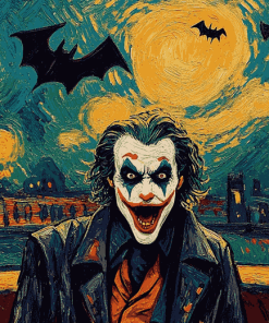 Joker and Batman Van Gogh Diamond Painting