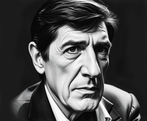 Jonathan Frid Black and White Diamond Painting