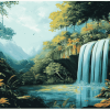 Jungle Waterfalls Diamond Painting