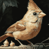 Juvenile Cardinals Birds Diamond Painting