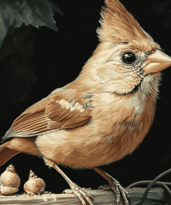 Juvenile Cardinals Birds Diamond Painting