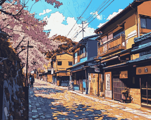 Kamakura Cityscape Diamond Painting