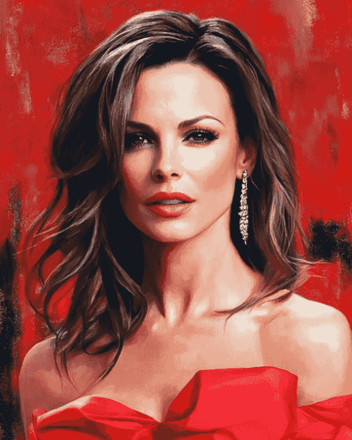 Kate Beckinsale in Red Celebrity Dress Diamond Painting