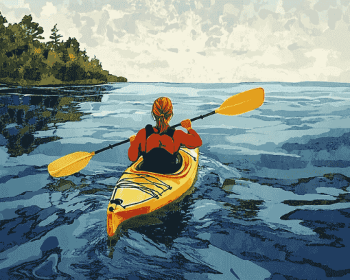 Kayaking Adventure Animation Diamond Painting