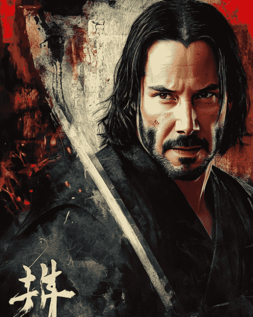 Keanu Reeves in 47 Ronin Diamond Painting