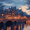 Keizersgracht Amsterdam Cityscape Diamond Painting