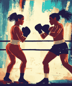 Kickboxing Animation Diamond Painting