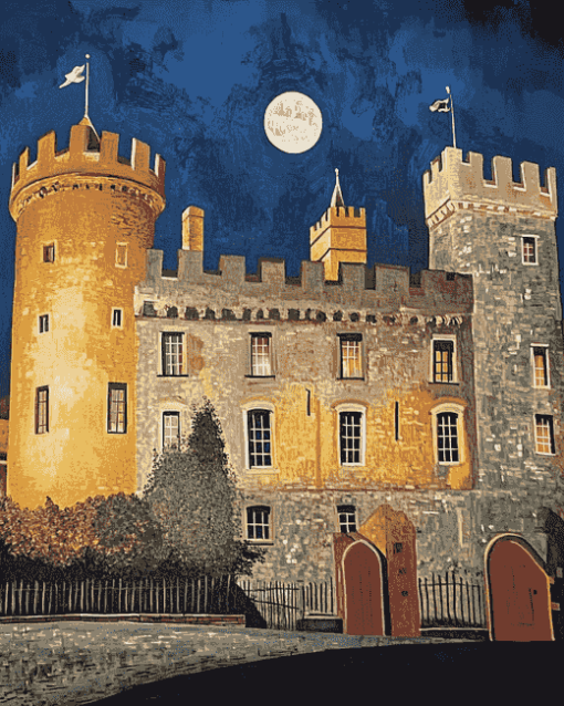 Kilkenny Castle Nightscape Diamond Painting