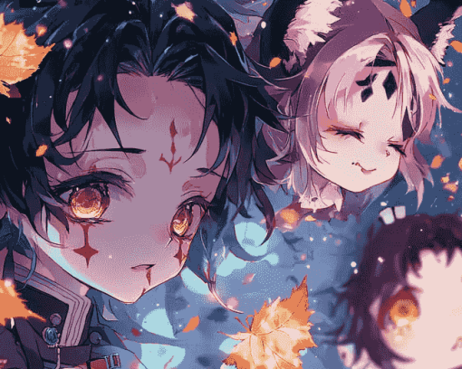 Kimetsu No Yaiba Chibi Anime Diamond Painting