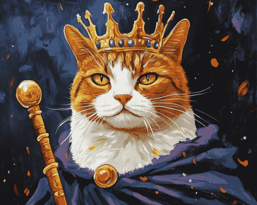 King Cat Anime Diamond Painting