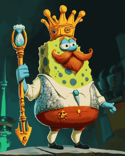 King Neptune Cartoon Diamond Painting