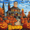 King Of The Hill Halloween Scene Diamond Painting