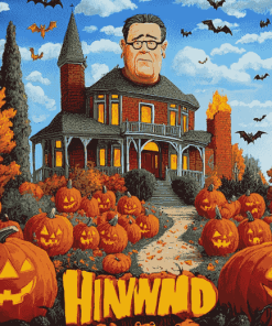 King Of The Hill Halloween Scene Diamond Painting