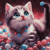 Kitten and Cartoons Diamond Painting