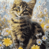 Kitten in Meadow Diamond Painting