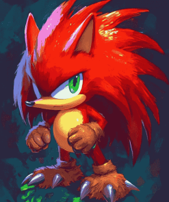 Knuckles The Echidna Animation Diamond Painting