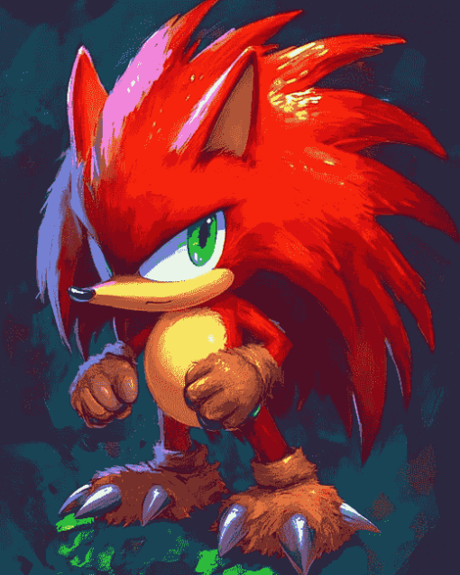 Knuckles The Echidna Animation Diamond Painting