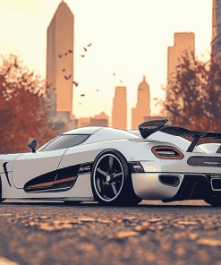 Koenigsegg Agera Sunset View Diamond Painting