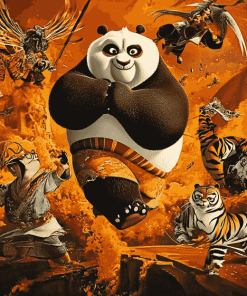 Kung Fu Panda Characters Diamond Painting