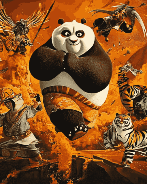 Kung Fu Panda Characters Diamond Painting