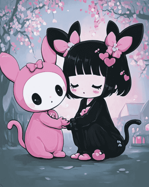 Kuromi and My Melody Anime Diamond Painting