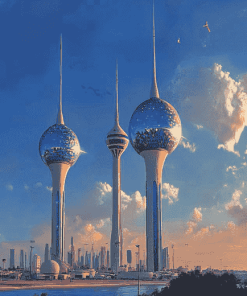 Kuwait City Skyline Diamond Painting