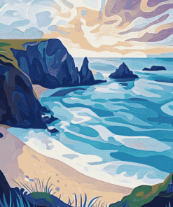 Kynance Cove Seascape Diamond Painting