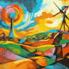 La Mancha Colorful Landscapes Diamond Painting