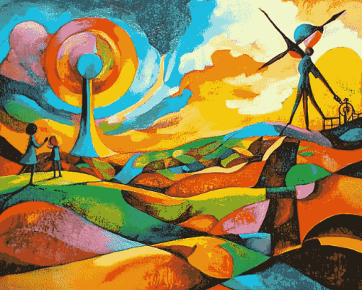 La Mancha Colorful Landscapes Diamond Painting