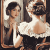 Lady Mirror Diamond Painting