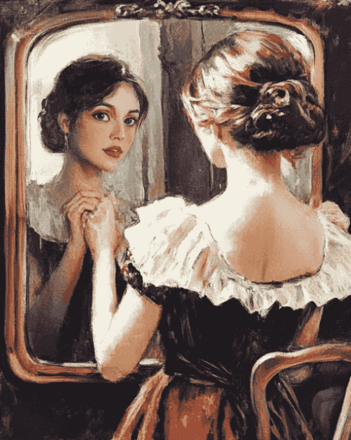 Lady Mirror Diamond Painting