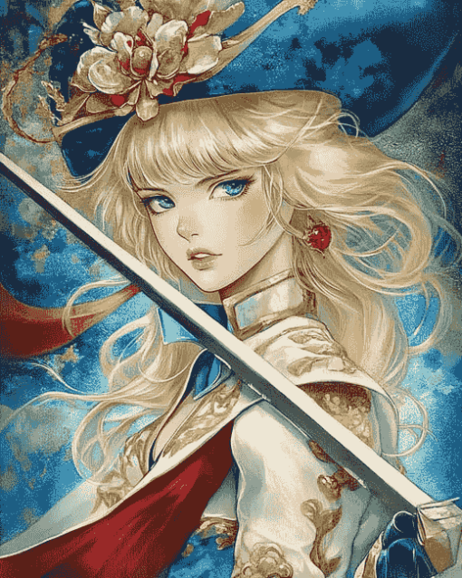 Lady Oscar Anime Fantasy Diamond Painting