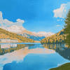 Lake Saint Moritz Landscape Diamond Painting