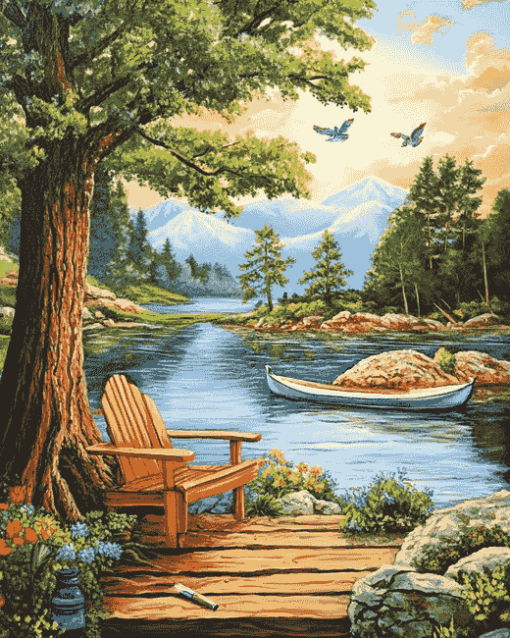 Lakeside Serenity Diamond Painting