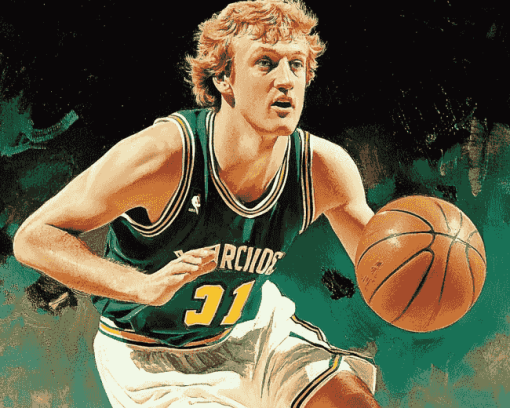 Larry Bird Basketball Icon Diamond Painting