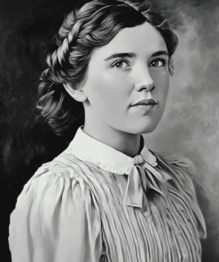 Laura Ingalls Monochrome Diamond Painting