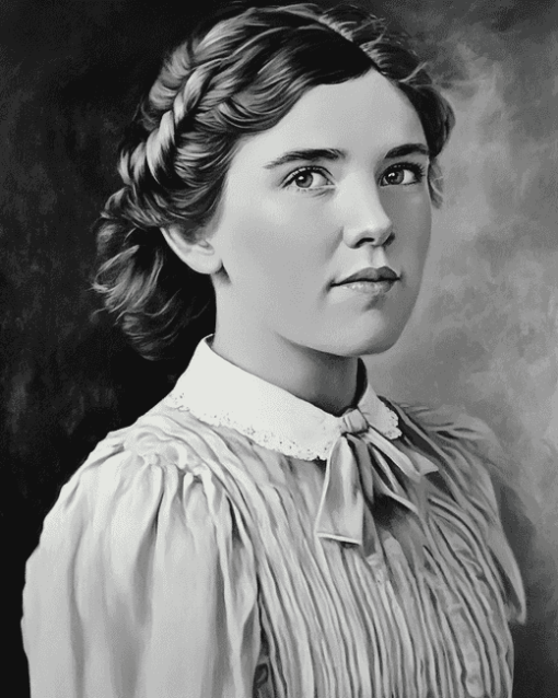 Laura Ingalls Monochrome Diamond Painting