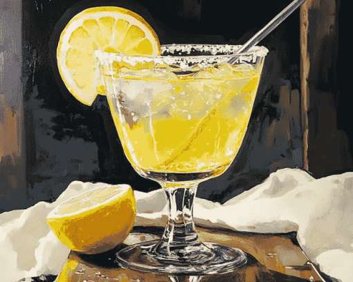 Lemon Cocktail Diamond Painting