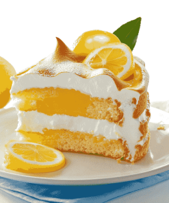 Lemon Meringue Cake Delight Diamond Painting